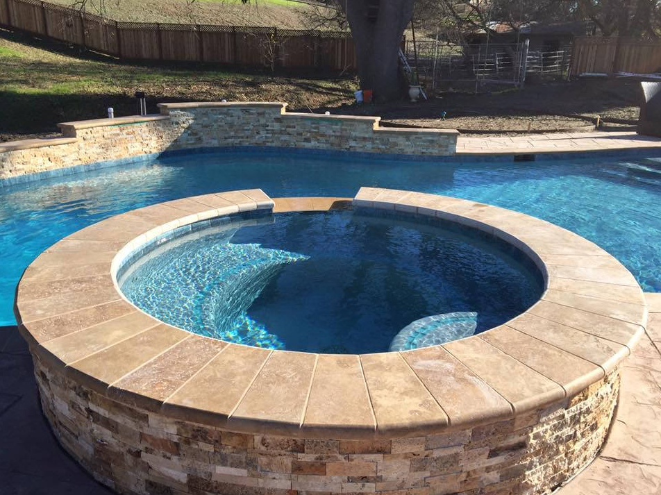 Picture of a hot tub done by a professional pool builder